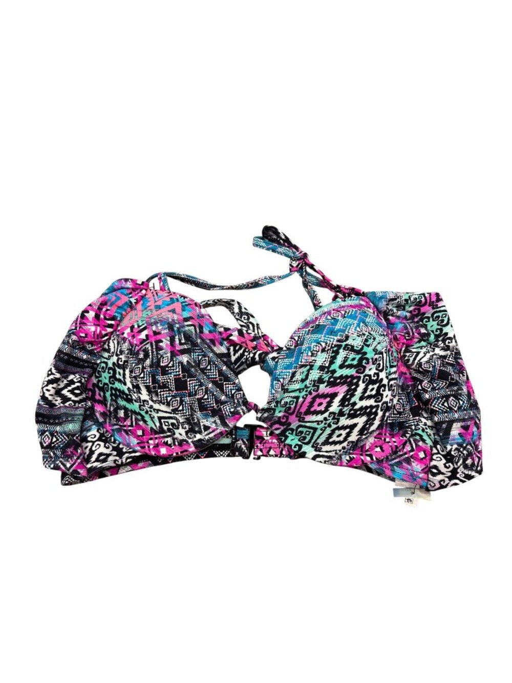 Sundazed 36C Multicolor Aztec Print Underwire Bikini Top Boho Eclectic NWT